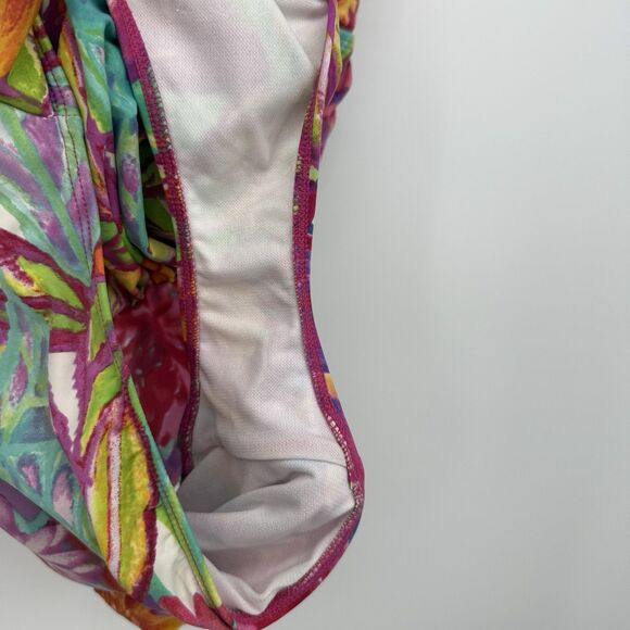 Lauren Ralph Lauren Tropical Colorful One Piece Swimsuit Size 8 Beach - Picture 5 of 10